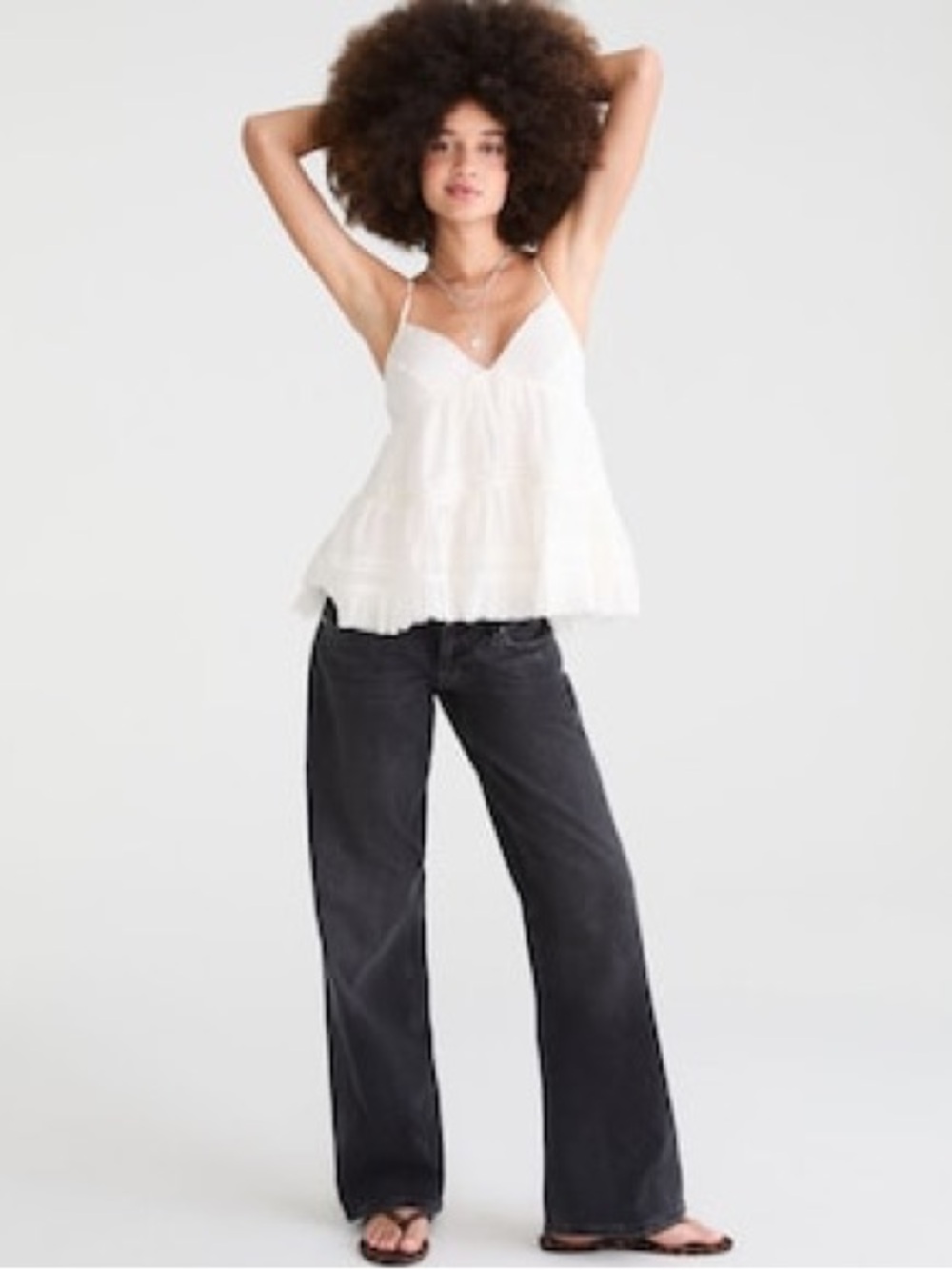 Aeropostale Super Low Rise Baggy Wide Leg Jeans 0R New Dark Wash